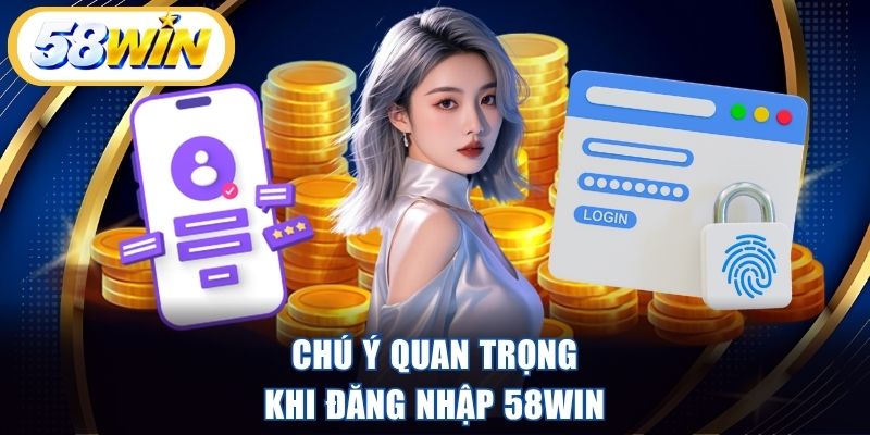 Chú ý quan trọng khi đăng nhập 58WIN