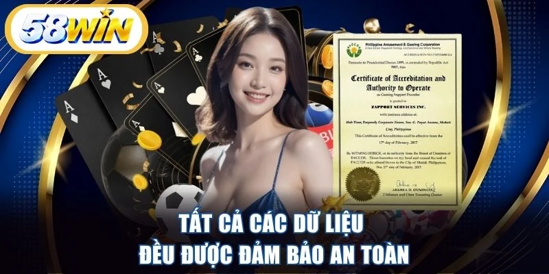 Tất cả các dữ liệu đều được đảm bảo an toàn